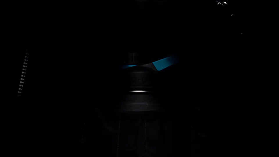 Black ARQ-01 field bottle inside a technical backpack